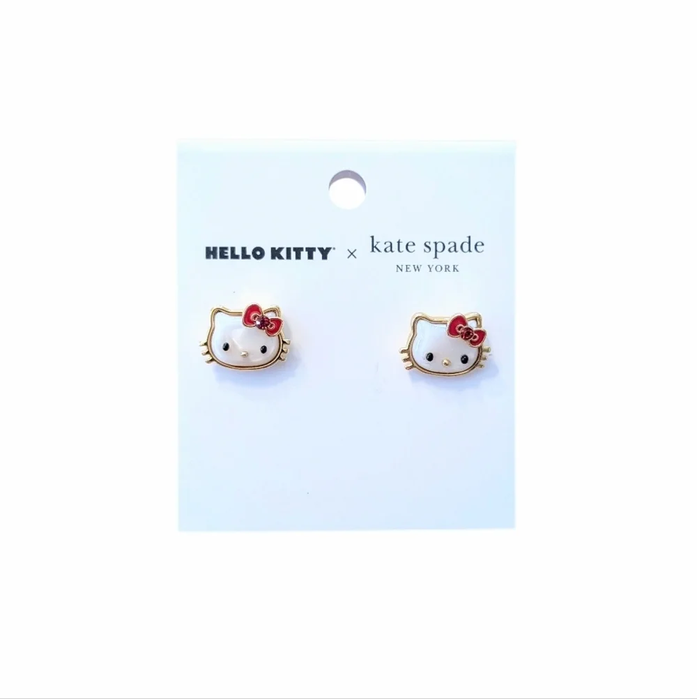 Kate Spade x Hello Kitty Sanrio Stud Earrings NWT Coquette Y2K Collab